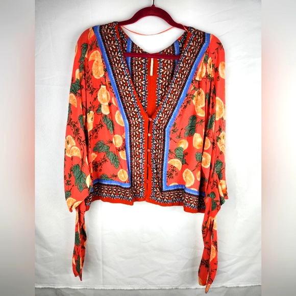 Free People Tops - Free People Citrus Floral Top